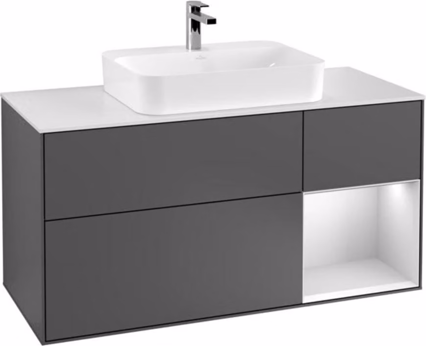 Villeroy & Boch V&B FINION mobile da bagno 1200x603x501 Abdpl wh Reg wh ma/anth ma