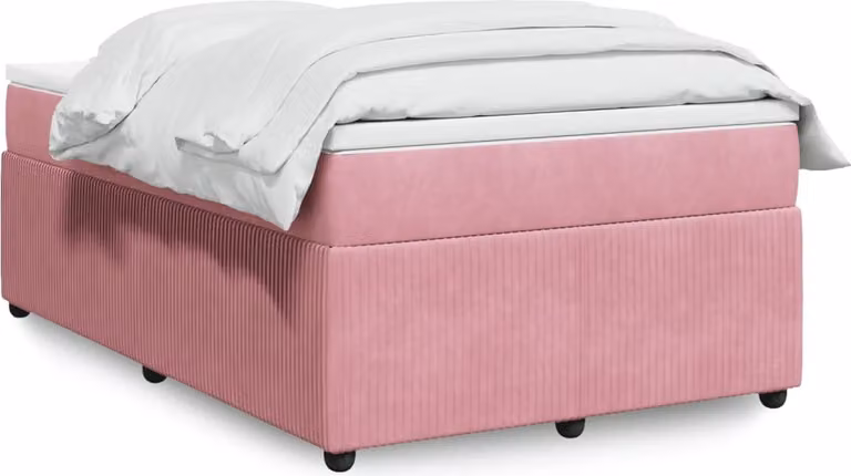 Maison Exclusive - Letto boxspring con materasso Rosa 120x200 cm Velluto