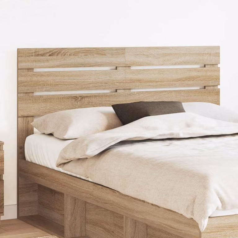 Testiera per letto moderna vidaXL in legno ingegnerizzato Rovere Sonoma, colore marrone