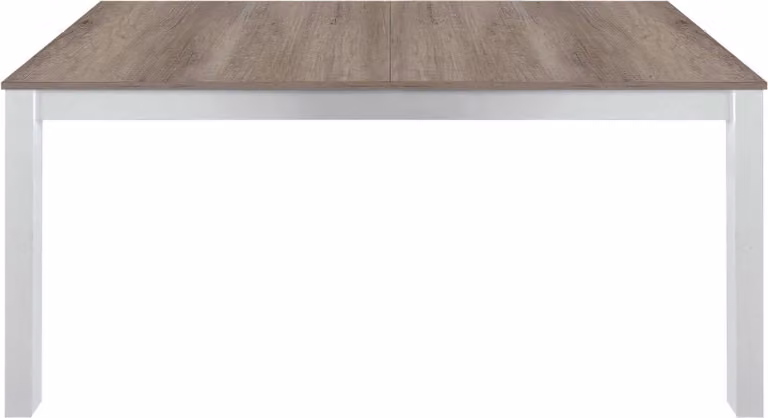 Milani Home - tavolo da pranzo allungabile 160-203-246 x 90 cm, bianco e legno naturale