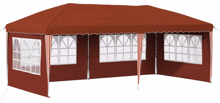 Tenda per feste a pop-up 575 x 289 x 245 cm Terracotta