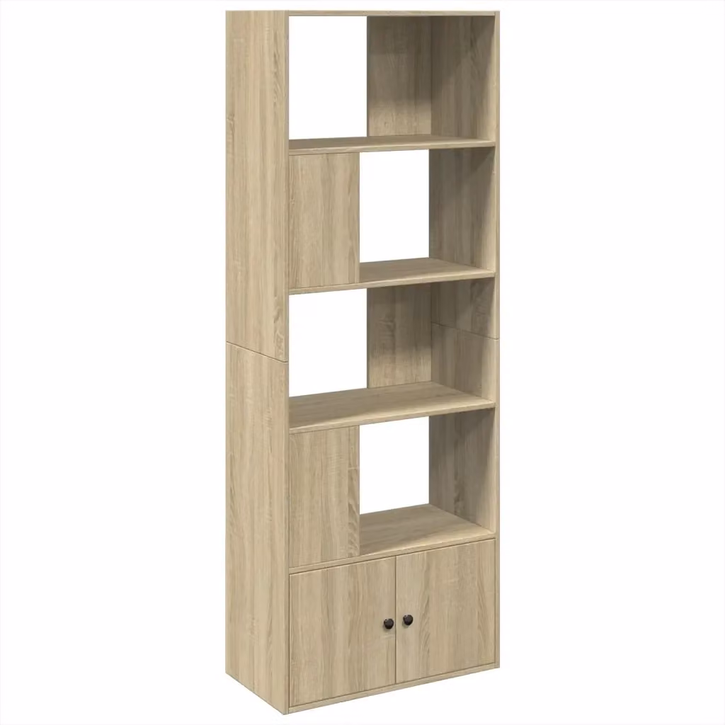 Libreria moderna vidaXL in legno marrone con pannello posteriore L: 70 cm, P: 36 cm, H: 189 cm – 2
