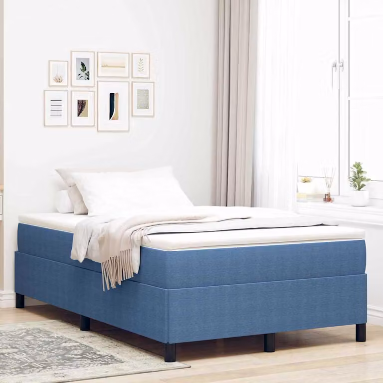Maison Exclusive - Letto boxspring blu 120 x 200 cm in velluto a coste
