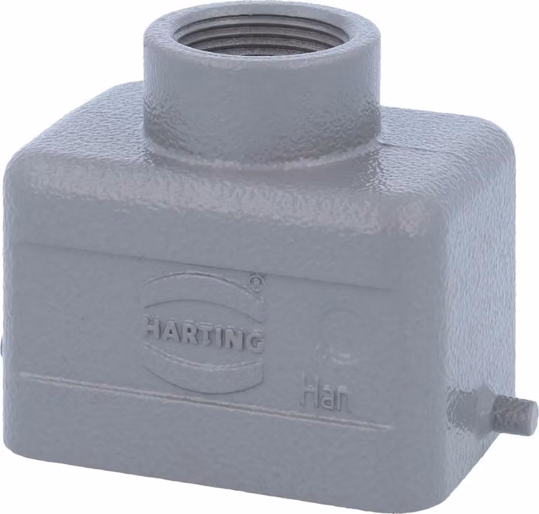 HARTING Han 6B Custodia a manicotto bassa, 1xPG16 uscita cavo diritta, per 1 staffa (nella parte inferiore) Vite PG16