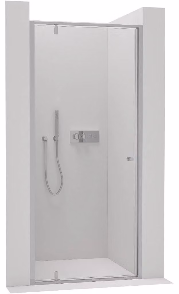 CERANO - Porta doccia girevole Ferri L/P - 6 mm - cromata, vetro trasparente - 100x195 cm