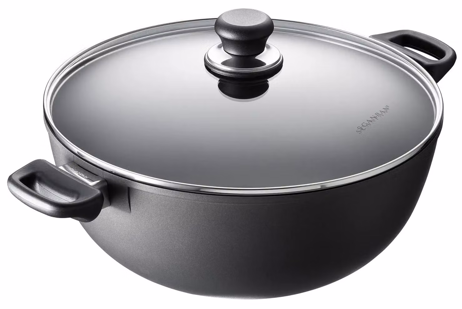 Casseruola alta serie Classic in alluminio antiaderente con due maniglie e coperchio, diam. 32cm