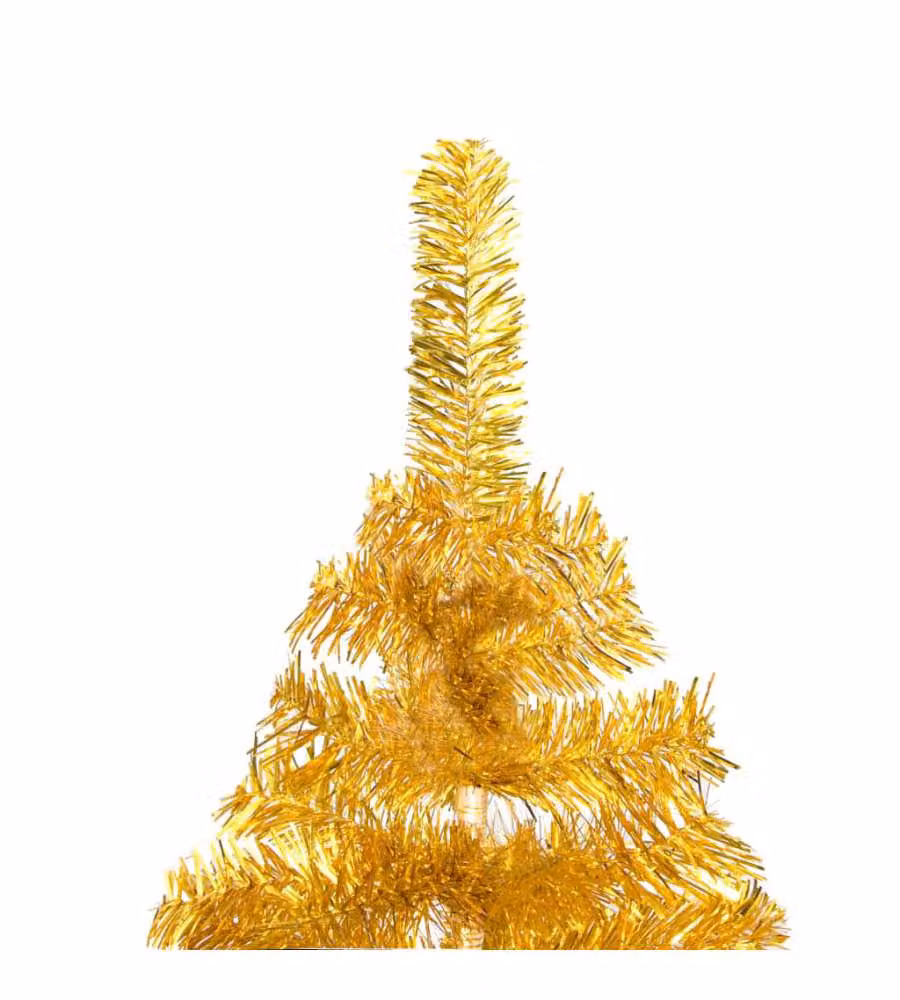 Set Albero Natale Artificiale con LED e Palline Oro 150cm PET