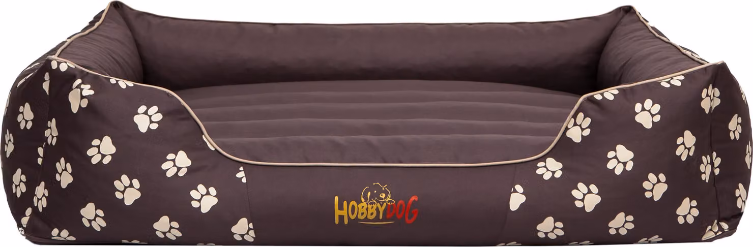 Cuscino per cani Hobbydog - Prestige - 85 x 65 x 24 cm [taglia: XL] - marrone con zampe