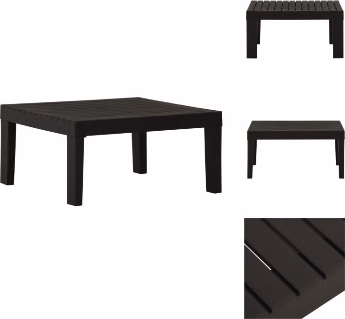 vidaXL Tavolo da giardino in plastica grigio - Tavoli da giardino