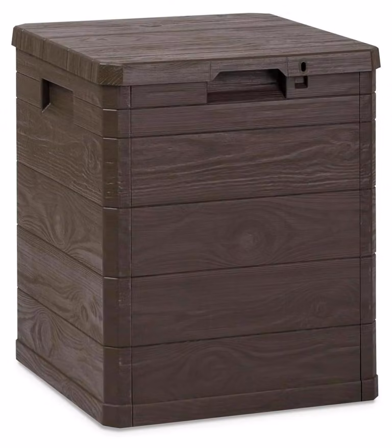 Toomax Baule Esterno 90L Plastica Effetto Legno Marrone