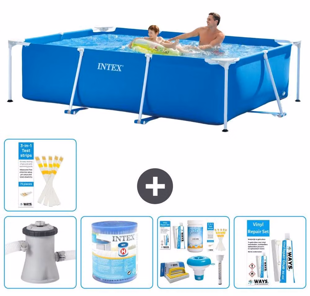 Piscina fuori terra rettangolare - 260x160x65 cm - 6 pezzi - Modello S22347