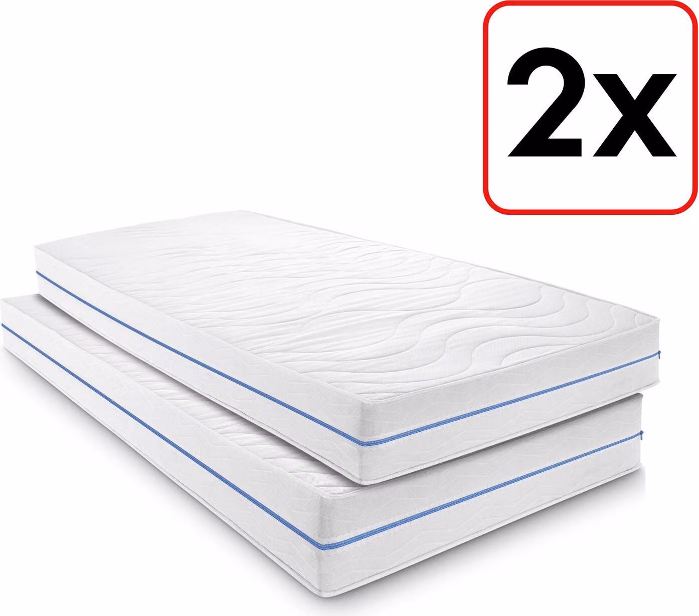 Materasso ergonomico matrimoniale 80x200 cm a 7 zone Supportho Premium, altezza 18 cm, livello di rigidità H2/H3 Twin