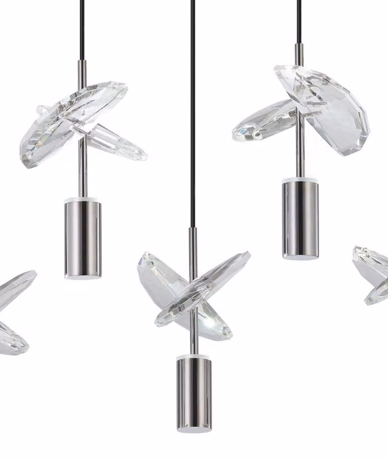 Lampada a sospensione design Comareira, grigia, con regolazione a 3 fasi della temperatura del colore (CCT)