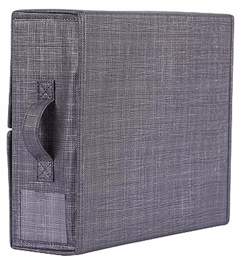 Set di scatole pieghevoli per riporre lenzuola e biancheria - confezione da 2, colore grigio