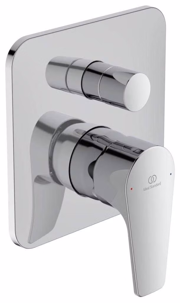 Miscelatore per lavabo Cerafine D Chrom, 3 fori, da montare a parete, con cartuccia ecologica
