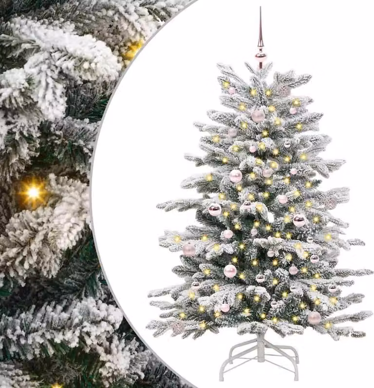 Maison Exclusive - Albero di Natale artificiale pieghevole, bianco, 150 cm, in PE e PVC