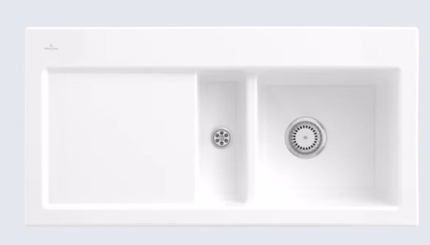 Lavello da cucina Villeroy&Boch, lavello da cucina Subway 60 White Alpine 1000x510mm, larghezza base 60cm