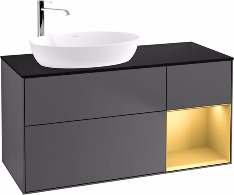 V&B mobile da parete Finion 120cm, Pl b m, Reg gol m Lac, Anthrac. m