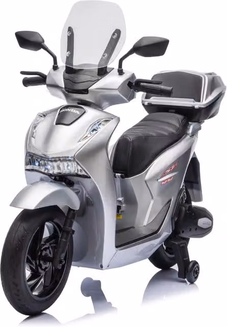 Moto Elettrica per Bambini Honda SH125 Verniciato 12V con Licenza Ufficiale -Grigio