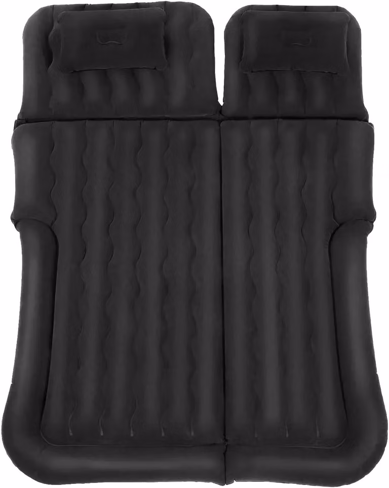 Materasso gonfiabile per auto, facile da installare, superficie di riposo confortevole, colore nero