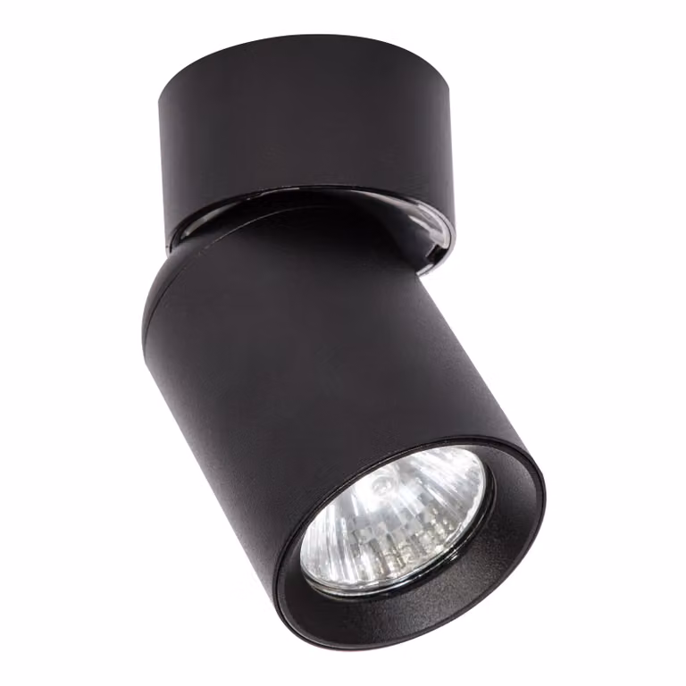 Faretto da soffitto MasterLED LED GU10 nero opaco orientabile a 350° a 1 luce in alluminio IP20