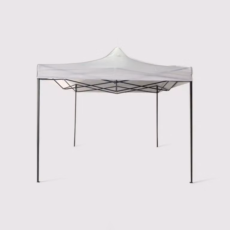 Ilatro - Gazebo pieghevole 3x3 bianco con telo impermeabile
