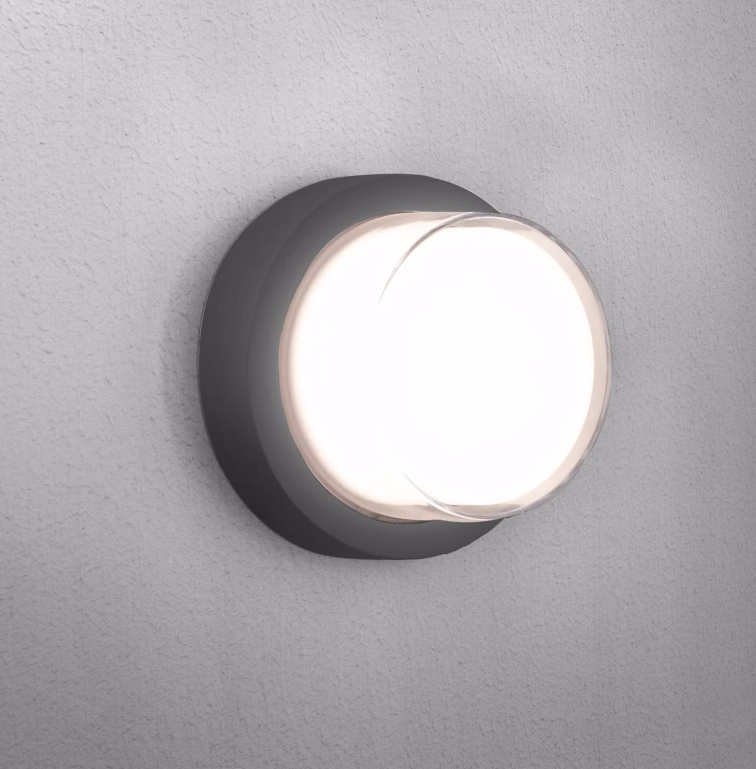 CENTURY PURA, lampada da esterno a LED, rotonda, grigia, 10 W, 3000 K, IP65