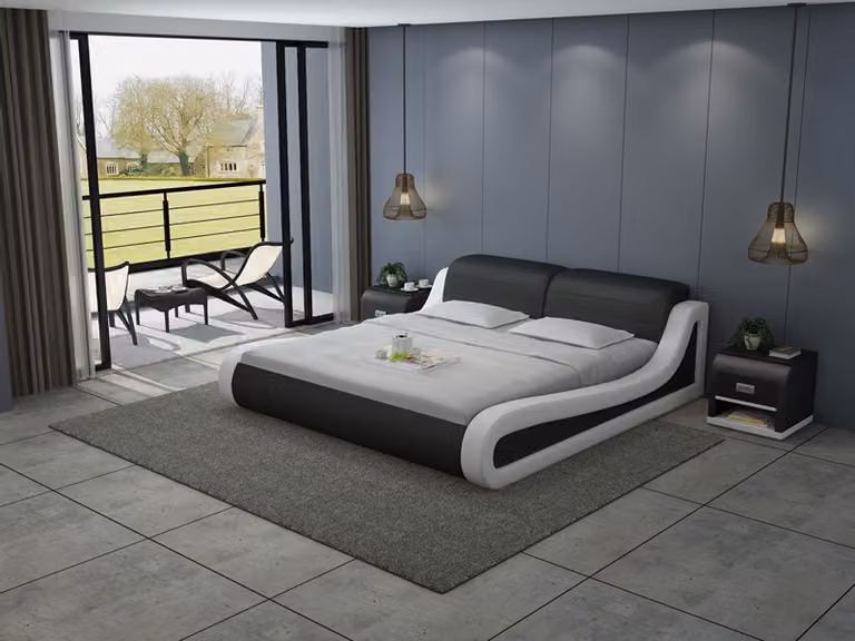 Leder Bett Design Polster Betten Luxus Doppel Hotel Ehe Big 140/160/180 LB8831