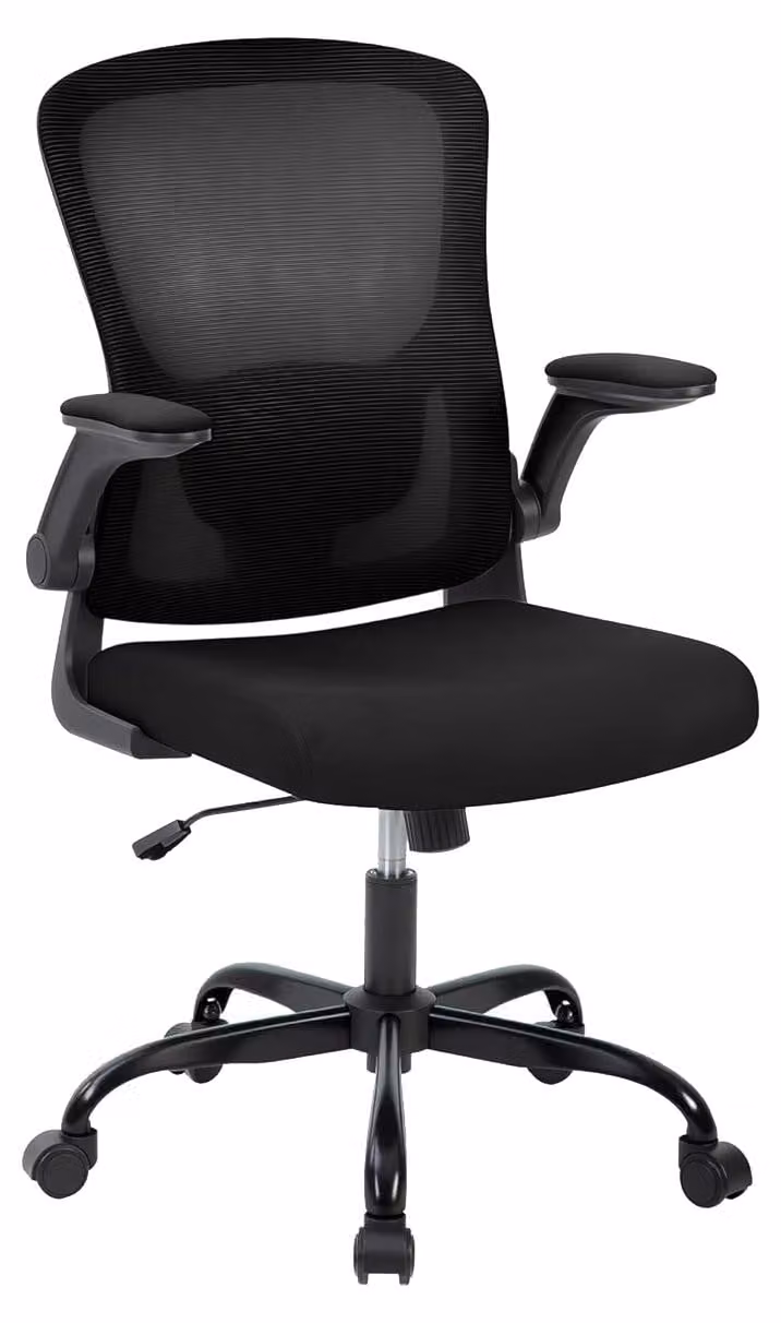 Sedia da ufficio con schienale alto in rete - Sedia ergonomica per computer - Regolabile - Per adulti