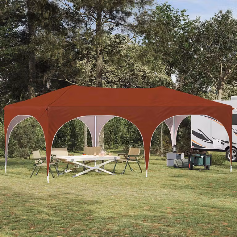 Maison Exclusive - Tenda pop-up per feste, dimensioni 575 x 288 x 245 cm, tessuto Oxford color terracotta