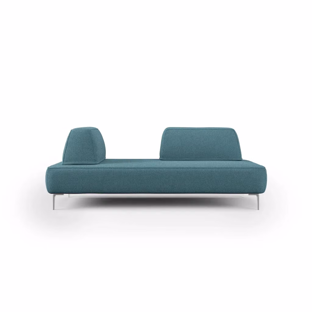 Divani.Store Newton Divano modulare con schienali regolabili in tessuto azzurro L: 167 cm – 2