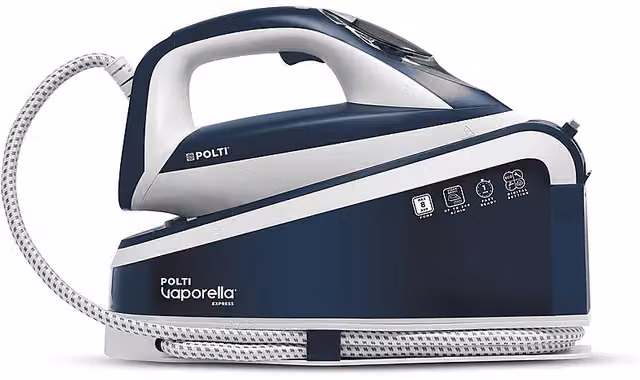 Ferro a caldaia Polti Vaporella Express VE30.10, 2200 W, Piastra in Ceramica, Blu e Bianco