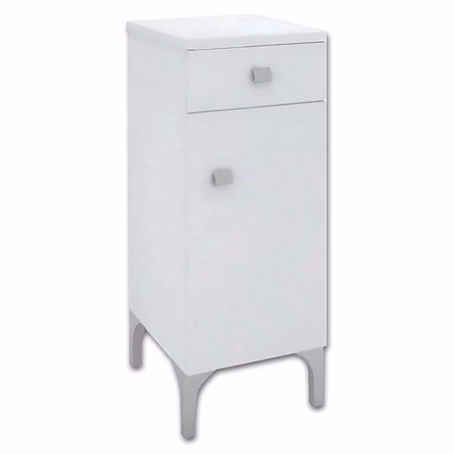 Base da bagno Smart con 1 anta reversibile Iperbriko colore bianco L: 88,0 cm, P: 33,5 cm, H: 31,5 cm