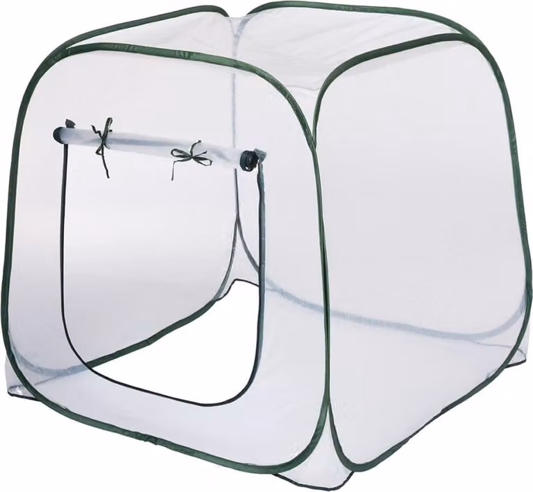 Pop-Up garden greenhouse - NATURE - 100x100x100 cm - Transparent PE - Anti-UV protection