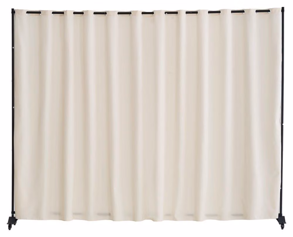 Pannello divisorio per ambiente, beige - 308,5 x 45 x 245,5 cm - Poliestere - Divisorio mobile