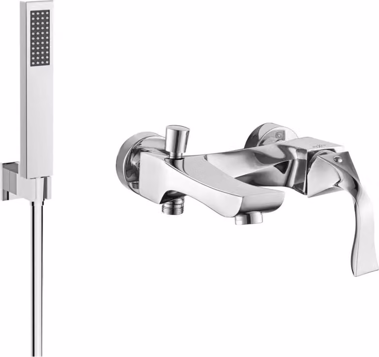 Mexen Estrella R02 rubinetto da bagno con set doccia, cromo - 7233R02-00