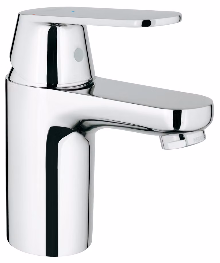 Miscelatore monocomando per lavabo, corpo liscio, cromato, in ottone, confezione da 1 pezzo