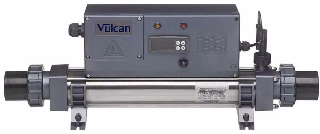 Riscaldatore elettrico per piscine, 6 kW - Termostato digitale - Resistenza in titanio - 230V