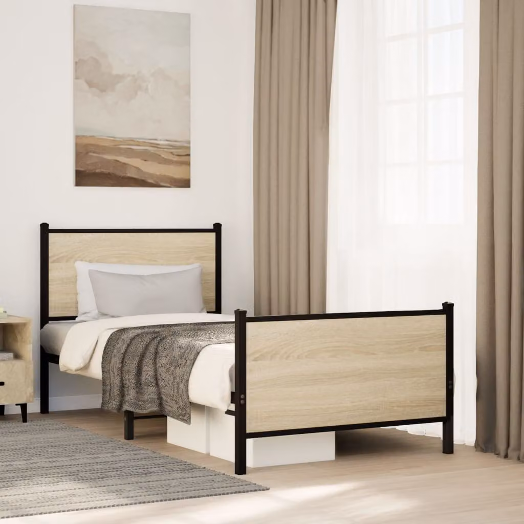 Giroletto in metallo vidaXL colore Rovere Sonoma, L 80 cm x P 200 cm