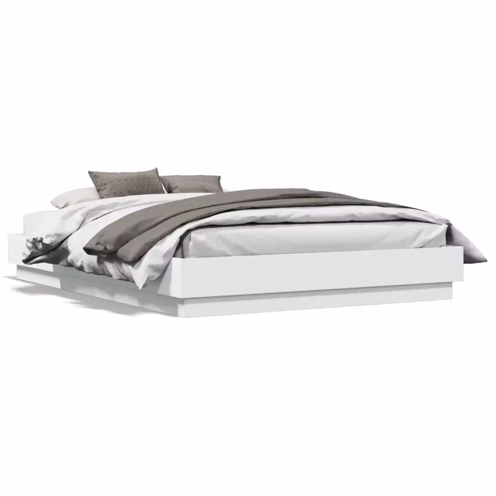 vidaXL Giroletto Bianco in Legno Multistrato L: 140 cm, P: 190 cm – 2