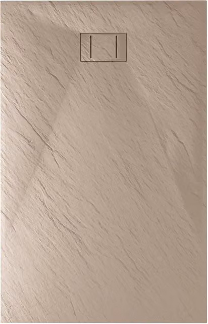Piatto Doccia 70x140x2 6 CM Rettangolare Tortora Effetto Pietra mod. Blend