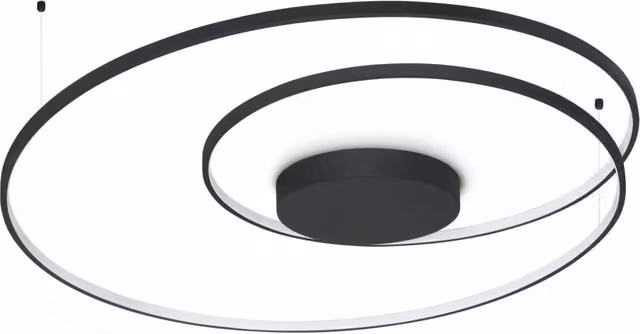 Lampada a soffitto Collezione OZ LED 75W Luce Calda 3000K Finitura Nero Ideal Lux