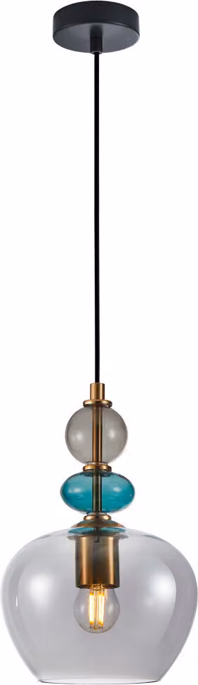 Lampada a sospensione decorativa in vetro multicolore per soggiorno camera da letto 1xE27 40W BUSCO Italux