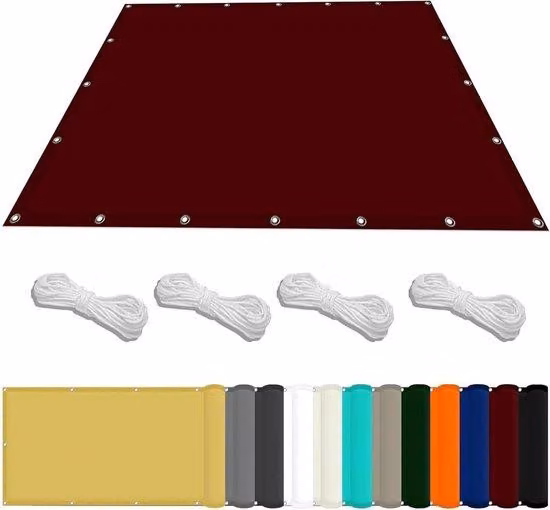 Tenda da giardino - Protezione dal sole - Poliestere idrorepellente - 2,4 x 2,6 m - Colore rosso vino