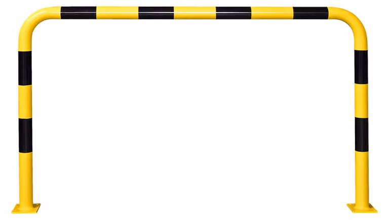 Moravia - Paracolpi Black Bull con tubo tondo 76 x 3 mm per interni, da fissare con tasselli, 1200 x 2000 mm