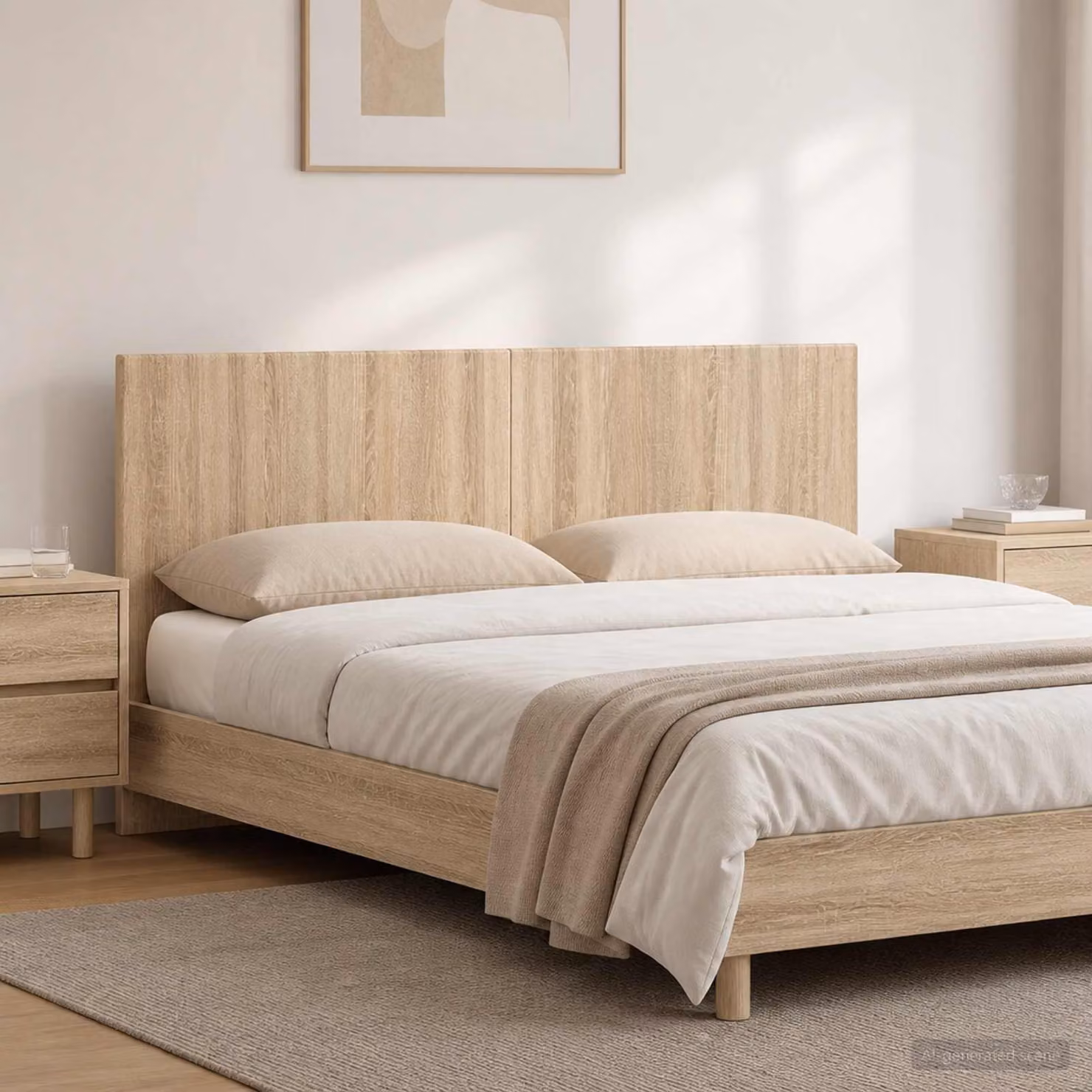 Testiera da muro vidaXL BREDA in legno ingegnerizzato Rovere Sonoma, marrone e beige