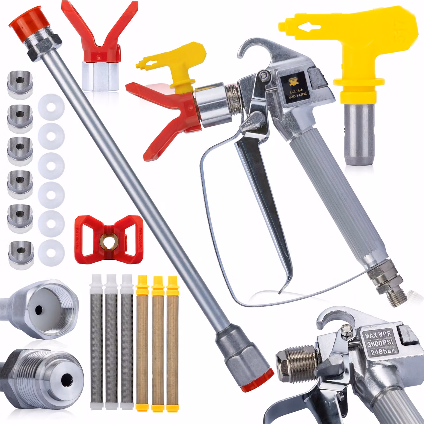Rosfix Pistola a Spruzzo per Dispositivo con Ugello 517 + Set di Accessori Vol. 1