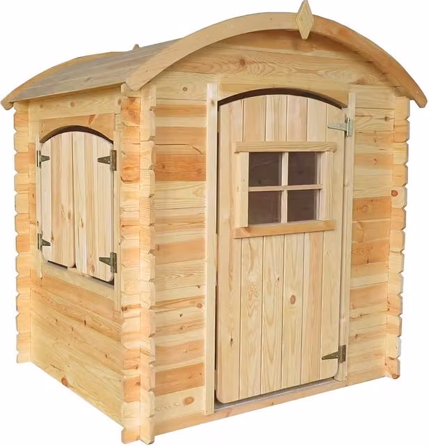 Casetta legno per bambini - L112xL146xA145cm/ 1,1m2 - Timbela M505-1