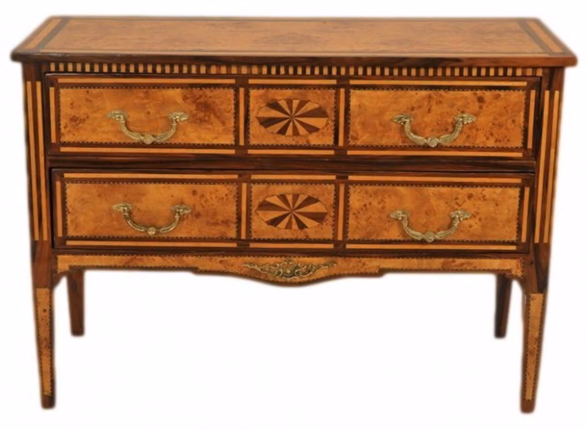 Comò "Casa Padrino Luxus Empire" in legno, color marrone, dimensioni 115 x 50 x 80 cm
