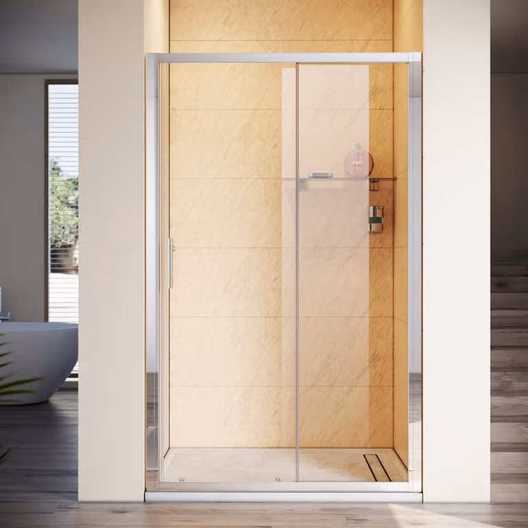 SONNI170x185cm porta scorrevole doccia schermo doccia in vetro trasparente